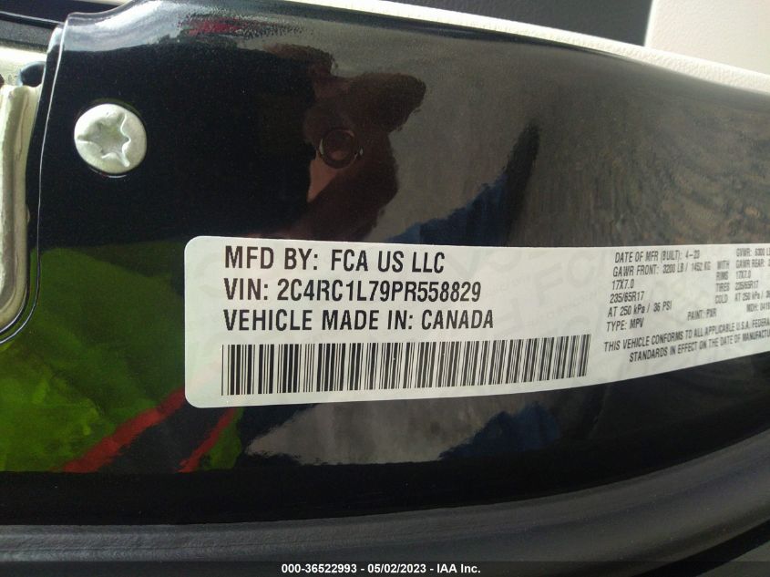 2023 CHRYSLER PACIFICA HYBRID TOURING L - 2C4RC1L79PR558829