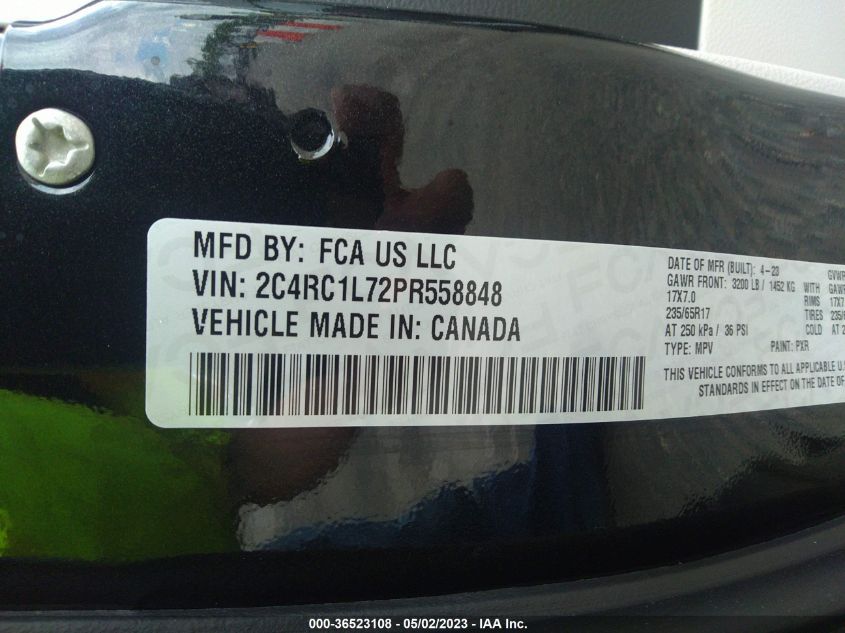 2023 CHRYSLER PACIFICA HYBRID TOURING L - 2C4RC1L72PR558848