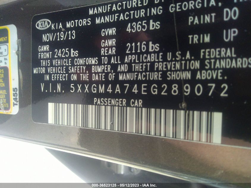 2014 KIA OPTIMA LX - 5XXGM4A74EG289072