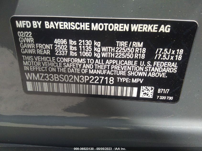 2022 MINI COUNTRYMAN JOHN COOPER WORKS WMZ33BS02N3P22718