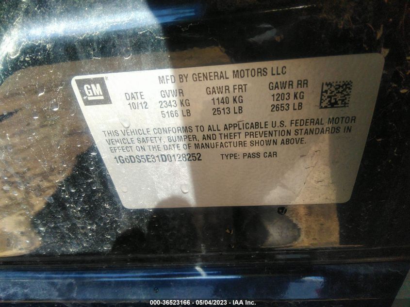 2013 CADILLAC CTS SEDAN PREMIUM - 1G6DS5E31D0128252