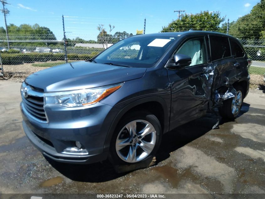 2015 TOYOTA HIGHLANDER LIMITED - 5TDYKRFH0FS043838