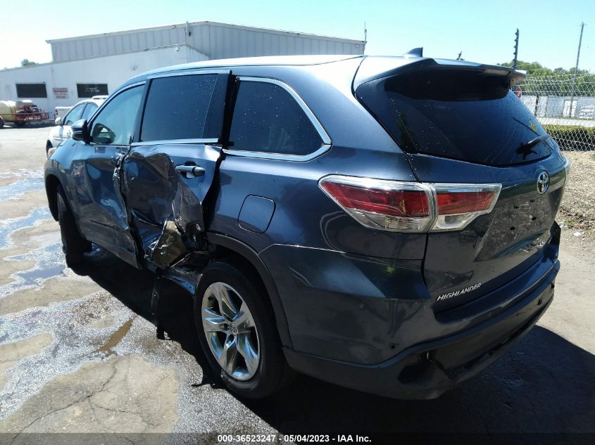 2015 TOYOTA HIGHLANDER LIMITED - 5TDYKRFH0FS043838