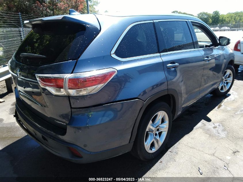 2015 TOYOTA HIGHLANDER LIMITED - 5TDYKRFH0FS043838