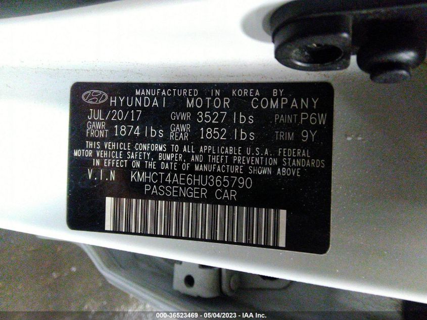 2017 HYUNDAI ACCENT SE - KMHCT4AE6HU365790