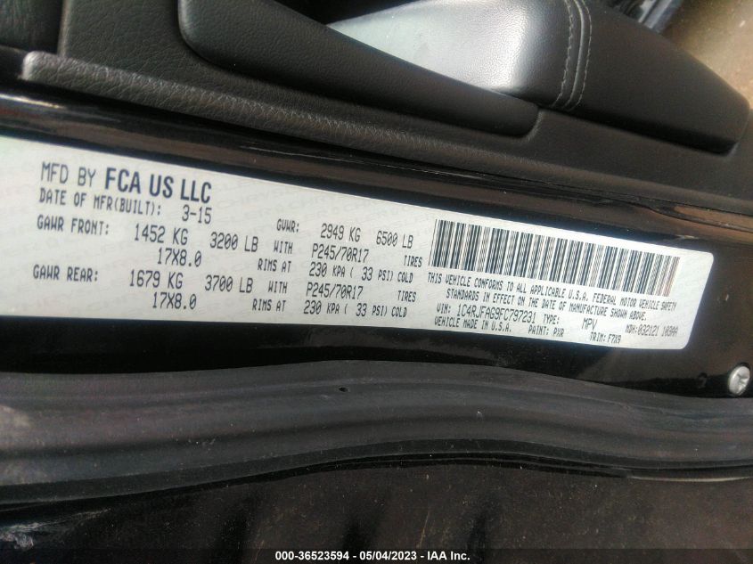 2016 JEEP GRAND CHEROKEE LAREDO - 1C4RJFAG1GC499208