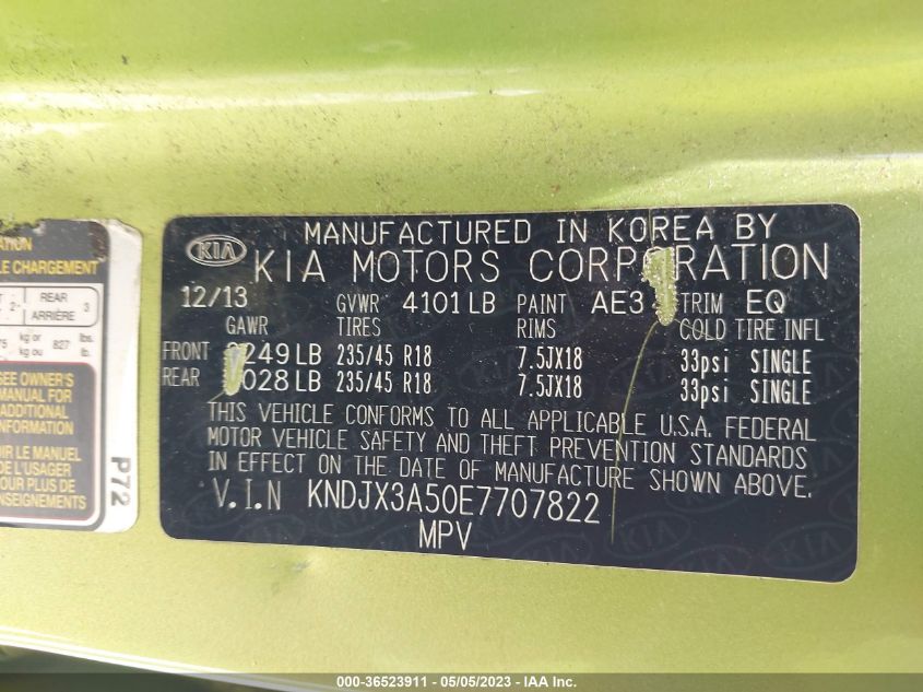 2014 KIA SOUL ! - KNDJX3A50E7707822