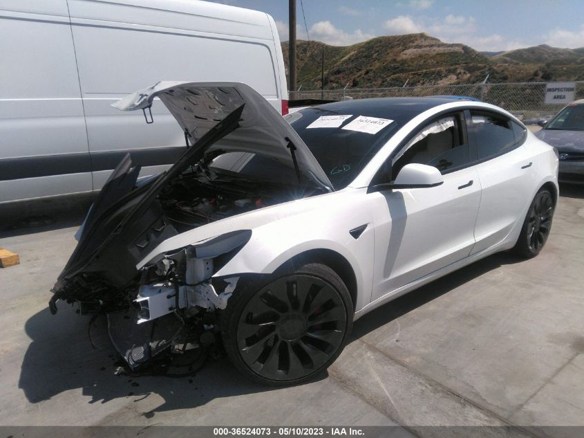 2022 TESLA MODEL 3 PERFORMANCE - 5YJ3E1EC7NF208666
