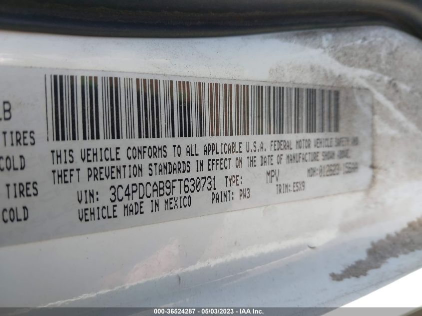 2015 DODGE JOURNEY AMERICAN VALUE PKG - 3C4PDCAB9FT630731