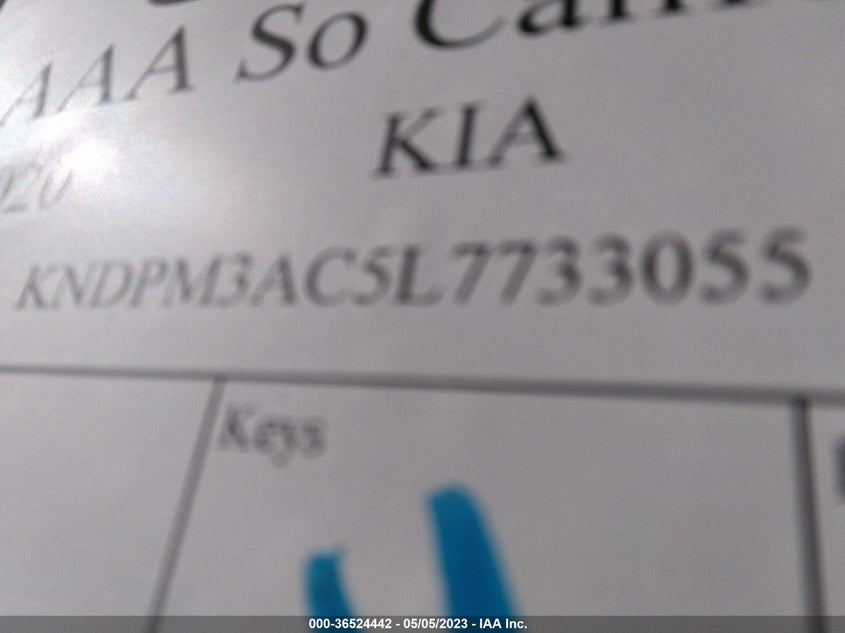 VIN KNDPM3AC5L7733055 2020 KIA SPORTAGE LX