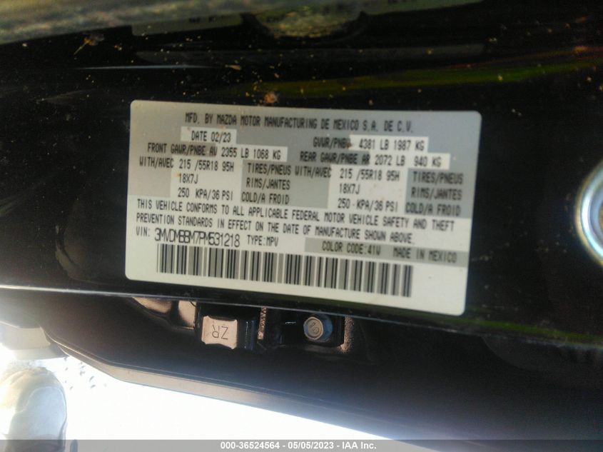 2023 MAZDA CX-30 2.5 S SELECT PACKAGE - 3MVDMBBM7PM531218