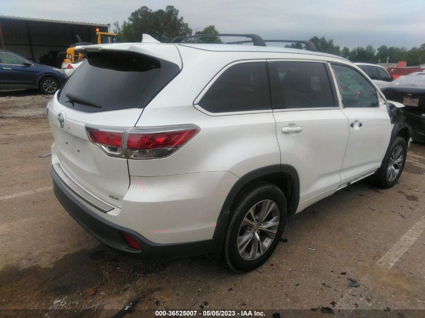 2015 TOYOTA HIGHLANDER XLE - 5TDKKRFHXFS084371
