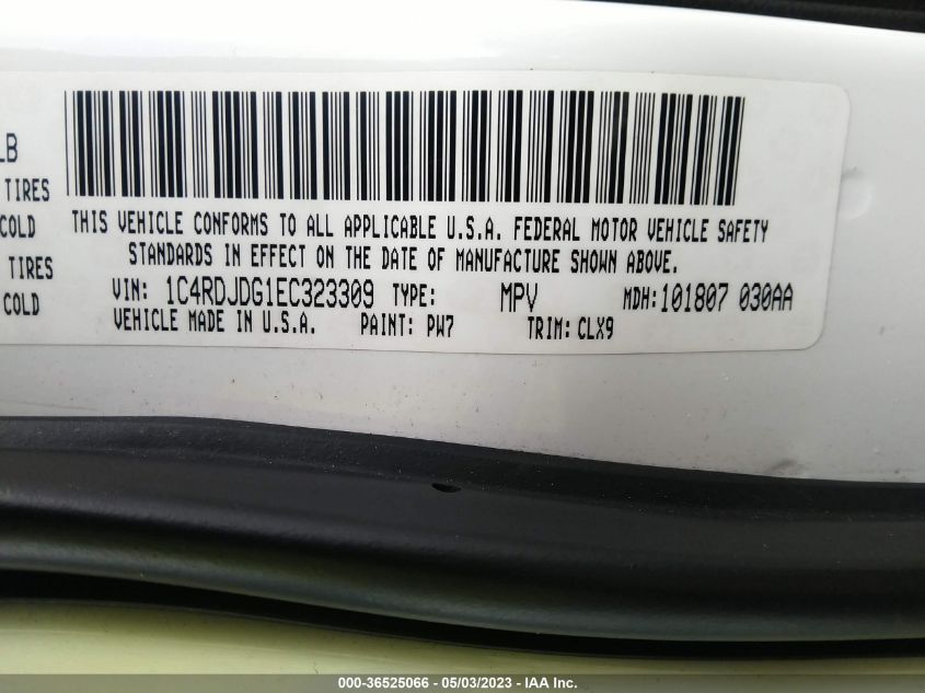 2014 DODGE DURANGO LIMITED - 1C4RDJDG1EC323309