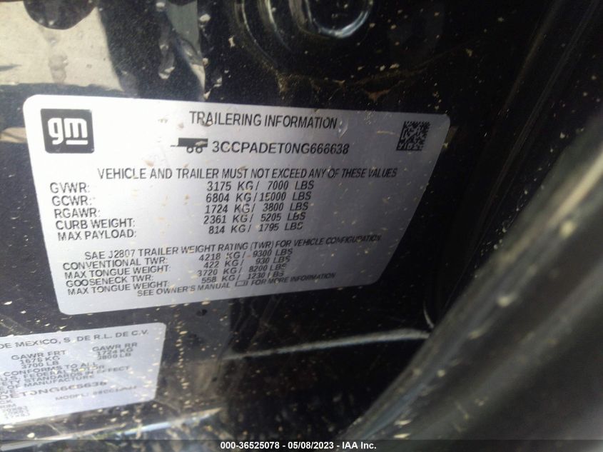 2022 CHEVROLET SILVERADO 1500 RST - 3GCPADET0NG666638