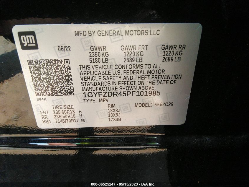 2023 CADILLAC XT4 AWD PREMIUM LUXURY 1GYFZDR45PF101985