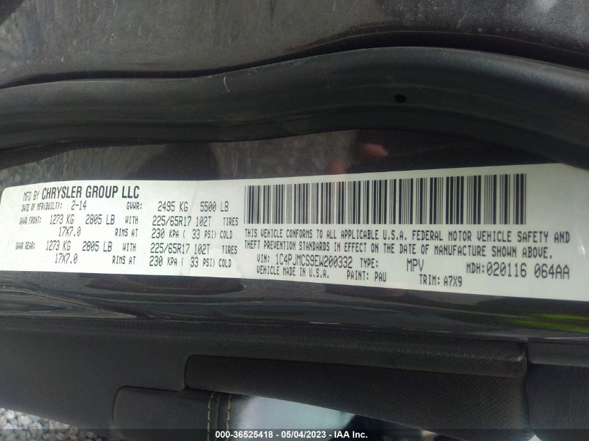 2014 JEEP CHEROKEE LATITUDE - 1C4PJMCS9EW200332