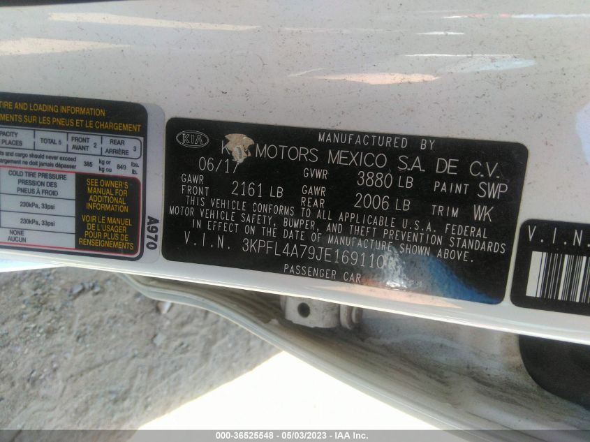 2018 KIA FORTE LX - 3KPFL4A79JE169110