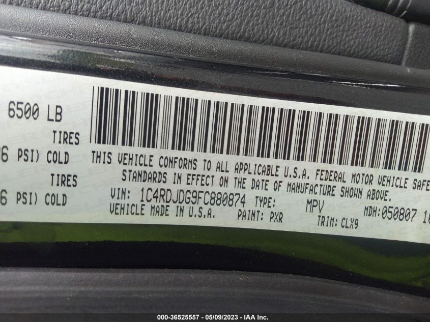2015 DODGE DURANGO LIMITED - 1C4RDJDG9FC880874