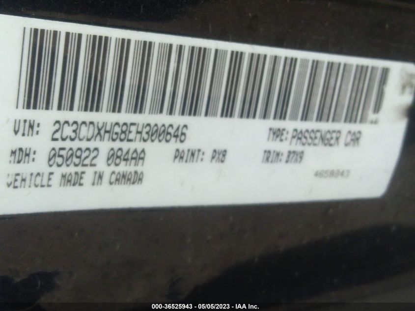 2014 DODGE CHARGER SXT - 2C3CDXHG8EH300646