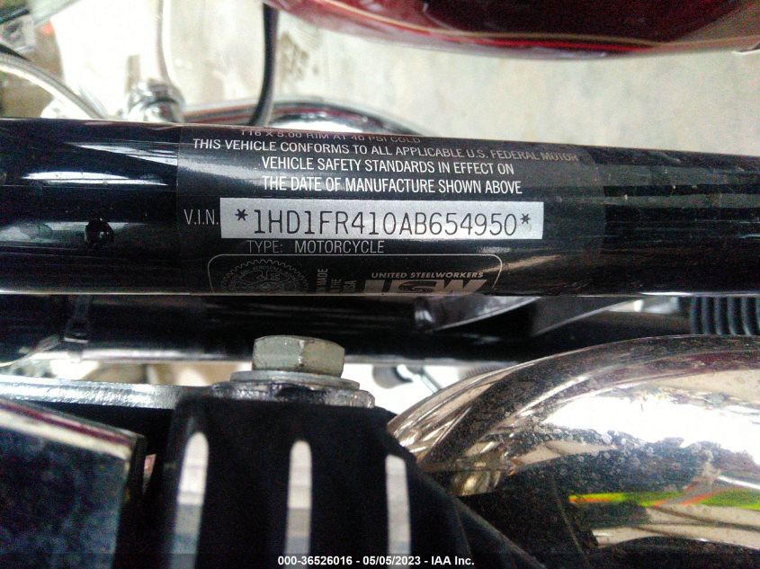 2010 HARLEY-DAVIDSON FLHRC 1HD1FR410AB654950
