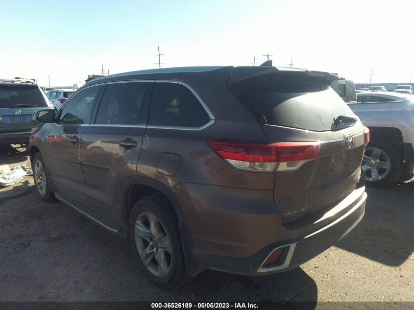 2017 TOYOTA HIGHLANDER LIMITED - 5TDYZRFH0HS225876