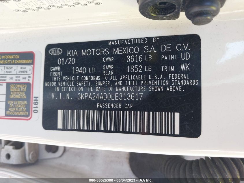 2020 KIA RIO LX - 3KPA24AD0LE313617