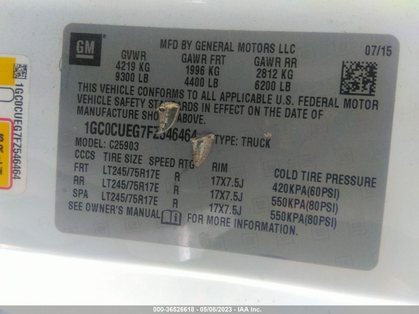 2015 CHEVROLET SILVERADO 2500HD WORK TRUCK - 1GC0CUEG7FZ546464