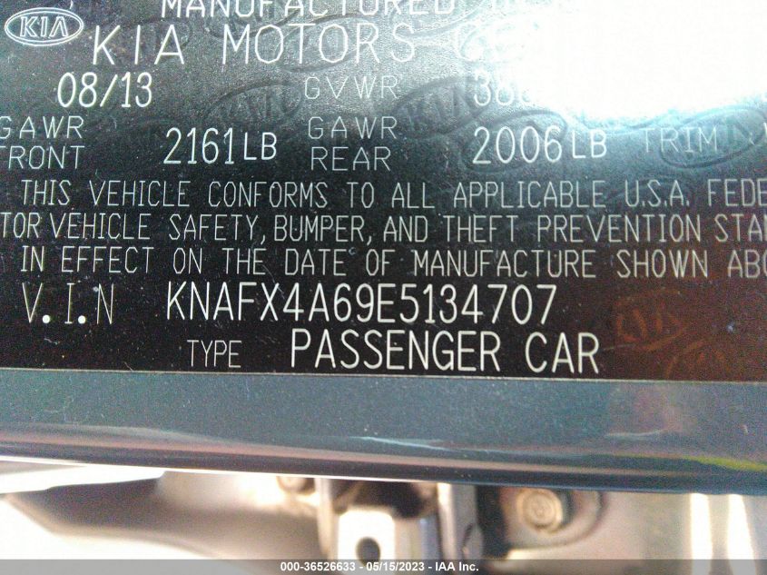 2014 KIA FORTE LX - KNAFX4A69E5134707