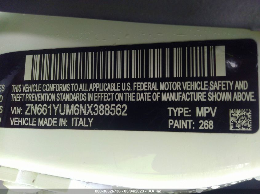 2022 MASERATI LEVANTE MODENA ZN661YUM6NX388562