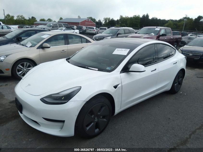 2022 TESLA MODEL 3 LONG RANGE - 5YJ3E1EB3NF106966