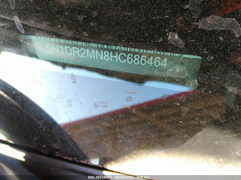 VIN 5N1DR2MN8HC686464 2017 NISSAN PATHFINDER SV
