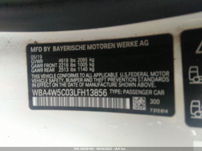 2020 BMW 4 SERIES 430I XDRIVE - WBA4W5C03LFH13856