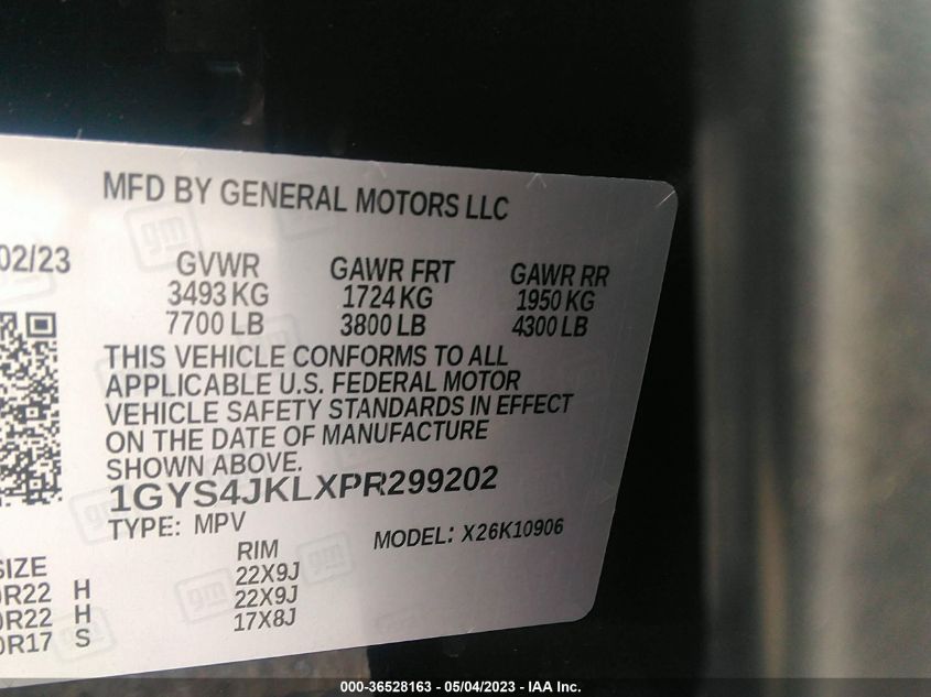 2023 CADILLAC ESCALADE ESV LUXURY - 1GYS4JKLXPR299202