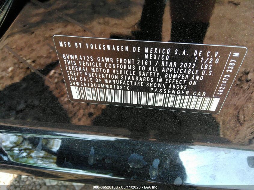 2021 VOLKSWAGEN JETTA S/SE/R-LINE - 3VWC57BU3MM018810