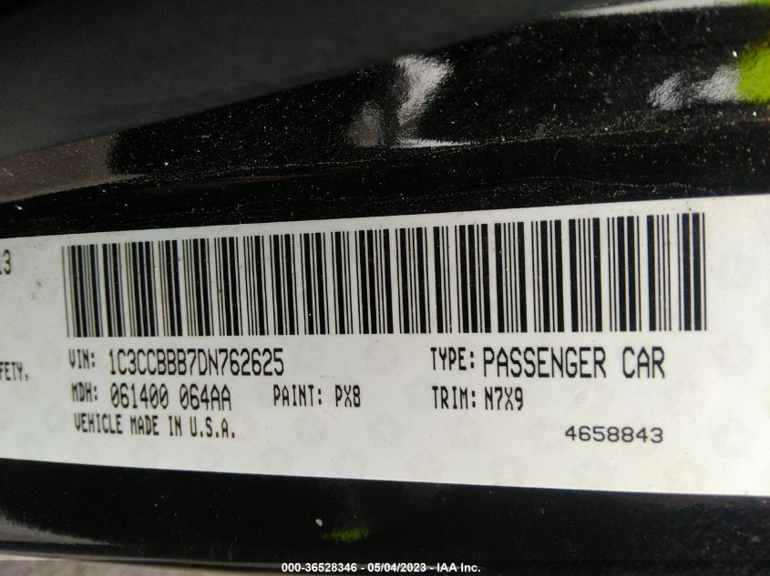 2013 CHRYSLER 200 TOURING - 1C3CCBBB7DN762625