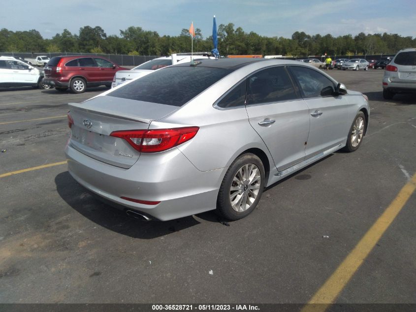 2015 HYUNDAI SONATA 2.4L LIMITED - 5NPE34AF8FH042595