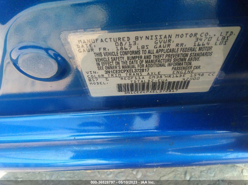 2014 NISSAN VERSA NOTE SV - 3N1CE2CPXEL372817