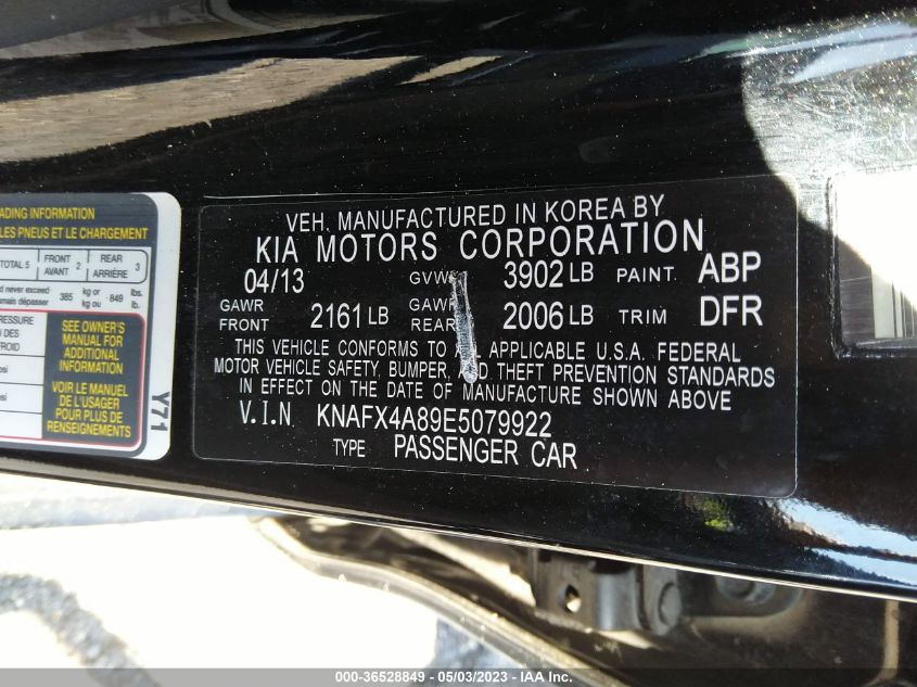 2014 KIA FORTE EX - KNAFX4A89E5079922