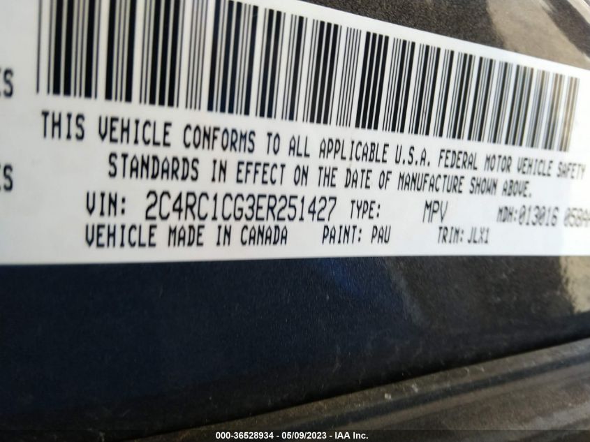 2014 CHRYSLER TOWN & COUNTRY TOURING-L 30TH - 2C4RC1CG3ER251427