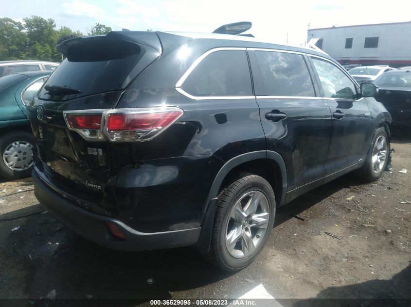 2016 TOYOTA HIGHLANDER HYBRID LIMITED 5TDDCRFH2GS015441