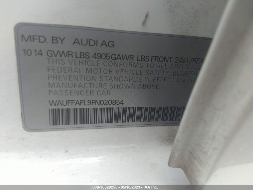 2015 AUDI A4 PREMIUM PLUS - WAUFFAFL9FN020854