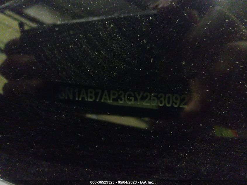 2016 NISSAN SENTRA SR - 3N1AB7AP3GY253092
