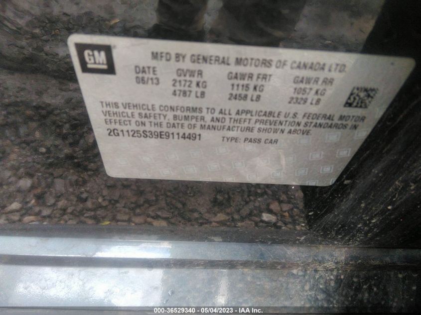 2014 CHEVROLET IMPALA LT - 2G1125S39E9114491