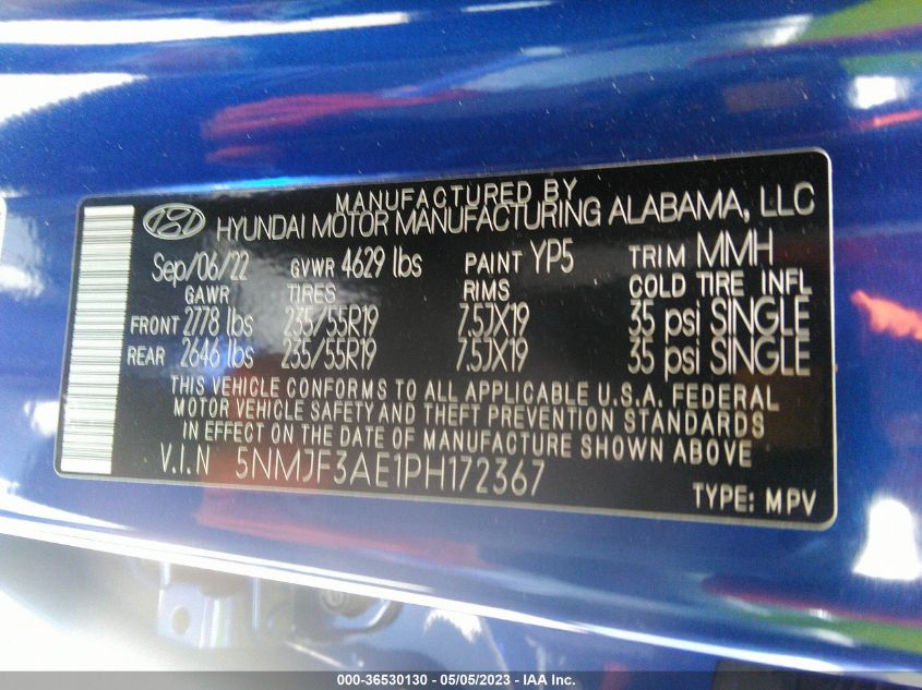 2023 HYUNDAI TUCSON SEL - 5NMJF3AE1PH172367