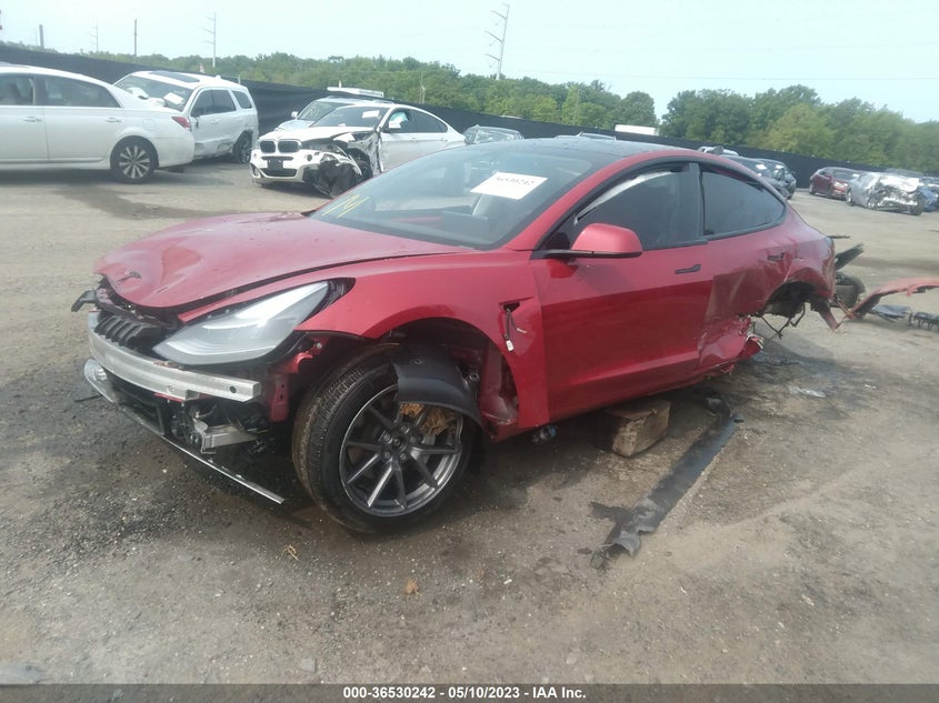 VIN 5YJ3E1EB8NF200213 2022 TESLA MODEL 3 LONG RANGE