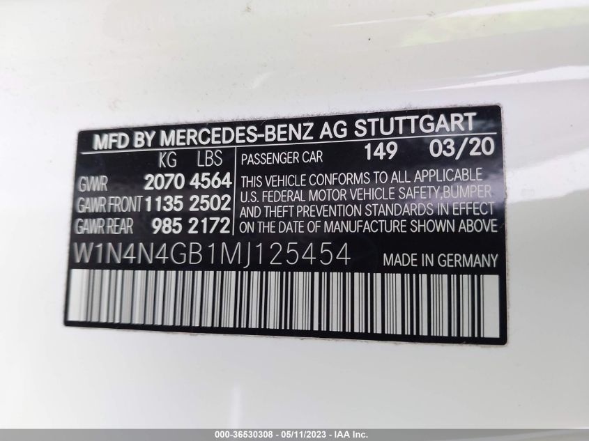 2021 MERCEDES-BENZ GLA GLA 250 - W1N4N4GB1MJ125454