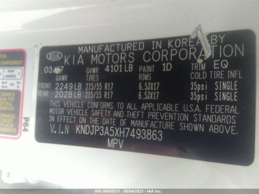 2017 KIA SOUL + - KNDJP3A5XH7493863
