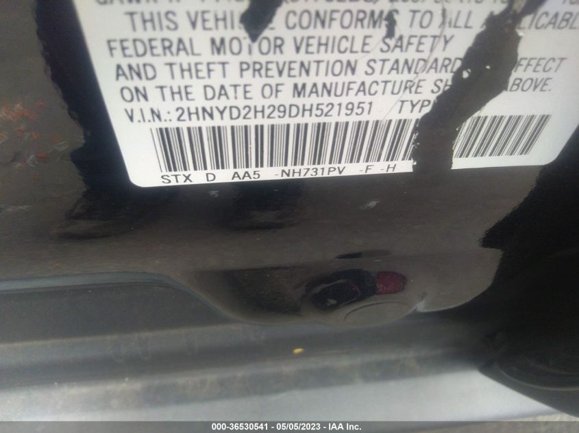 2013 ACURA MDX - 2HNYD2H29DH521951