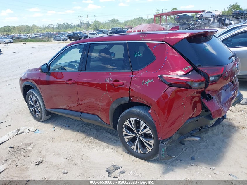 VIN JN8AT3BA0MW009887 2021 NISSAN ROGUE SV