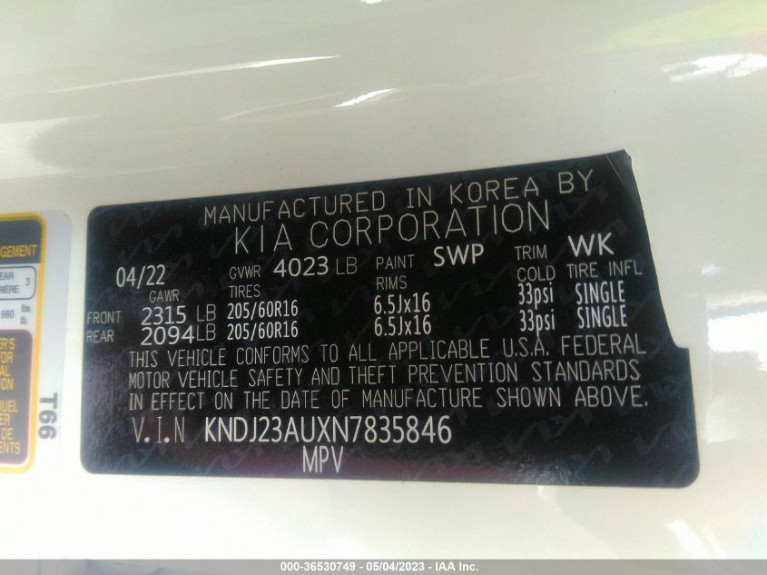 2022 KIA SOUL LX - KNDJ23AUXN7835846